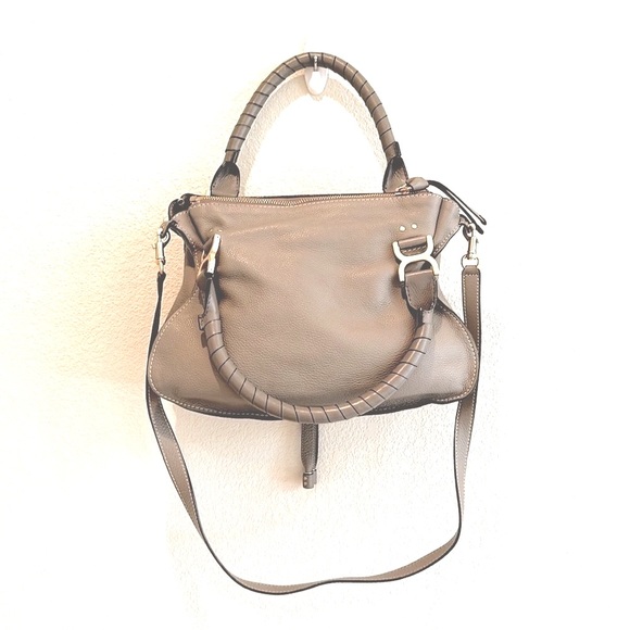 100% Authentic Chloe Medium Marcie Satchel in Cashmere Grey - Picture 5 of 7